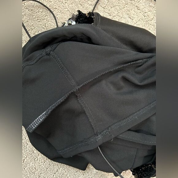 Asos Black Sequined Romper Backless - Picture 8 of 9